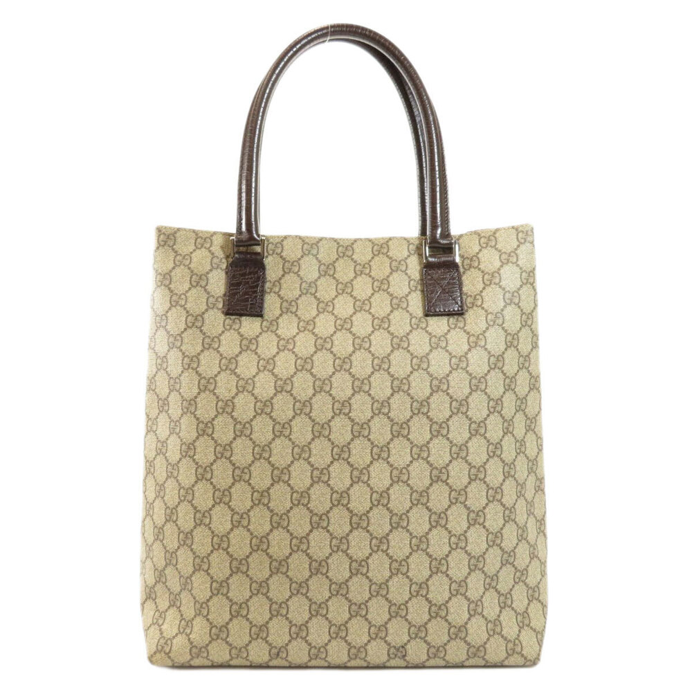 Gucci rolled bag Supreme GG brown tote handles canvas